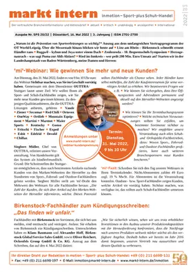  markt intern in motion - Sport- plus Schuh-Handel | Zeitschrift |  Sack Fachmedien