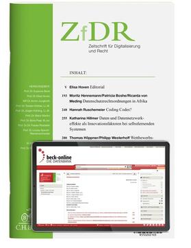 Zeitschrift für Digitalisierung und Recht (ZfDR) | C.H.Beck | Zeitschrift | sack.de