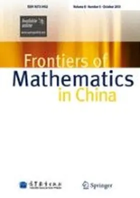 Frontiers of Mathematics | Springer | Zeitschrift | sack.de