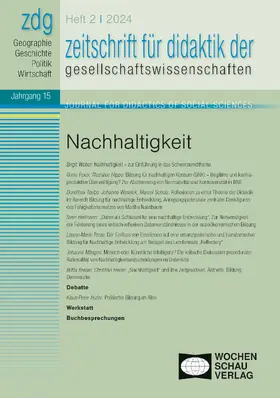 Zeitschrift für Didaktik der Gesellschaftswissenschaften | Wochenschau Verlag | Zeitschrift | sack.de