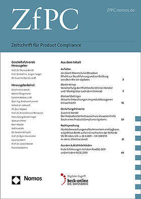  ZfPC - Zeitschrift für Product Compliance | Zeitschrift |  Sack Fachmedien