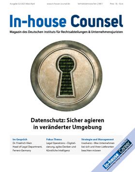 In-house counsel | Zeitschrift |  Sack Fachmedien