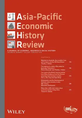  Asia-Pacific Economic History Review | Zeitschrift |  Sack Fachmedien