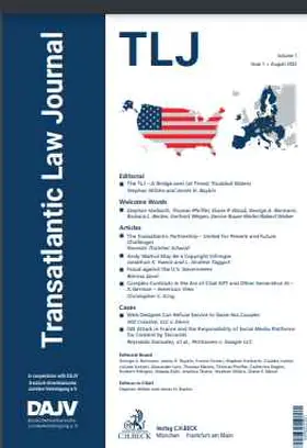  TLJ Transatlantic Law Journal | Zeitschrift |  Sack Fachmedien