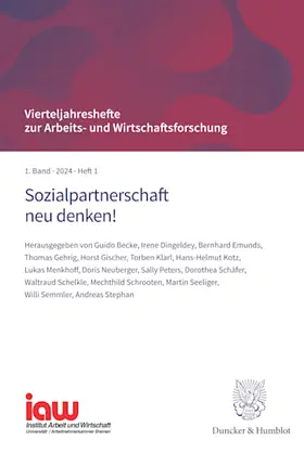  Vierteljahreshefte zur Arbeits- und Wirtschaftsforschung | Zeitschrift |  Sack Fachmedien