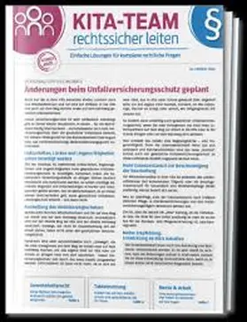 Kita-Team rechtssicher leiten | Verlag PRO Kita | Zeitschrift | www.sack.de