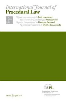 International Journal of Procedural Law | BRILL | Nijhoff | Zeitschrift | sack.de