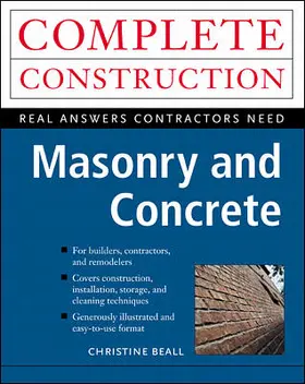 Beall |  Masonry and Concrete Complete Construction | Buch |  Sack Fachmedien