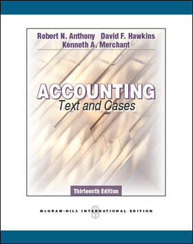 Anthony / Hawkins / Merchant |  Accounting: Texts and Cases (Int'l Ed) | Buch |  Sack Fachmedien