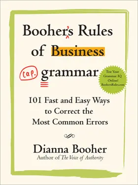 Booher |  Booher's Rules of Business Grammar | Buch |  Sack Fachmedien