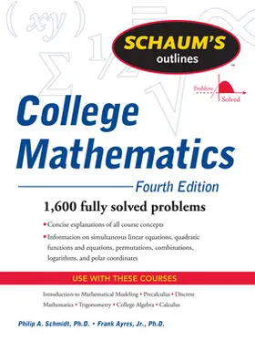 Schmidt / Ayres |  Schaum's Outline of College Mathematics, Fourth Edition | Buch |  Sack Fachmedien