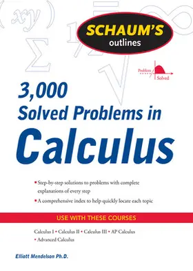 Mendelson |  Schaum's 3,000 Solved Problems in Calculus | Buch |  Sack Fachmedien