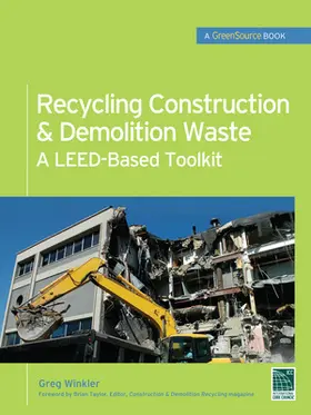 Winkler |  Recycling Construction & Demolition Waste | Buch |  Sack Fachmedien