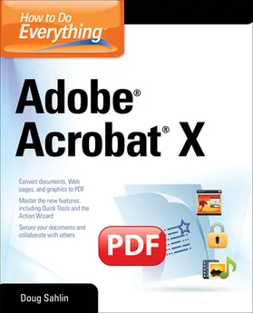 Sahlin |  How to Do Everything Adobe Acrobat X | Buch |  Sack Fachmedien