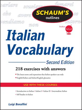 Bonaffini / Clark / Schmitt | Schaum's Outline of Italian Vocabulary, Second Edition | Buch | 978-0-07-175548-1 | sack.de