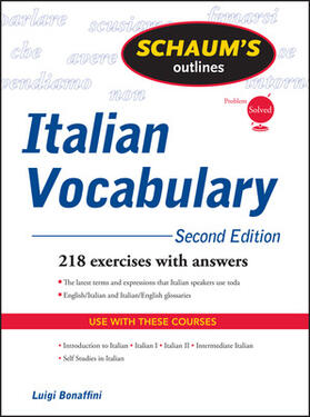 Schmitt / Bonaffini / Clark | Schaum's Outline of Italian Vocabulary, Second Edition | Buch | 978-0-07-175548-1 | sack.de