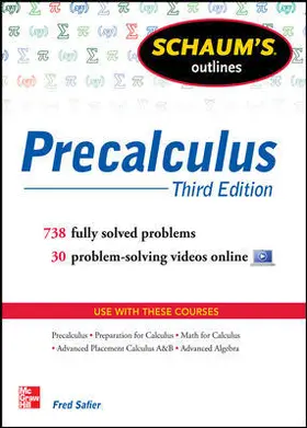 Safier |  Schaum's Outline of Precalculus | Buch |  Sack Fachmedien
