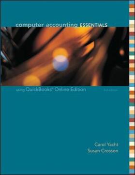 Yacht / Crosson | Computer Accounting Essentials Using QuickBooks | Buch | 978-0-07-313112-2 | sack.de