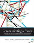 Adler / Elmhorst |  Communicating at Work: Principles and Practices for Business and the Professions | Buch |  Sack Fachmedien