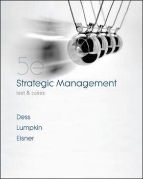 Dess / Eisner / Lumpkin | Strategic Management | Buch | 978-0-07-353041-3 | sack.de