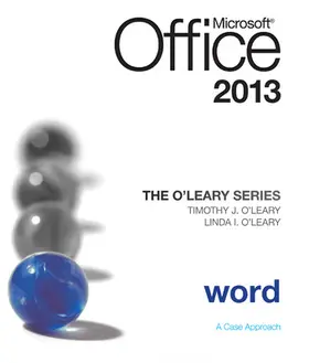 Leary |  The O'Leary Series: Microsoft Office Word 2013, Introductory | Buch |  Sack Fachmedien