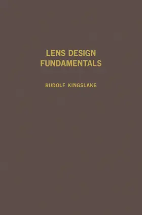 Kingslake |  Lens Design Fundamentals | eBook | Sack Fachmedien
