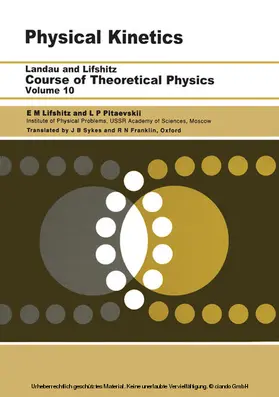 Pitaevskii / Lifshitz |  Physical Kinetics | eBook | Sack Fachmedien