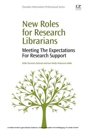 Daland / Walmann Hidle |  New Roles for Research Librarians | eBook | Sack Fachmedien