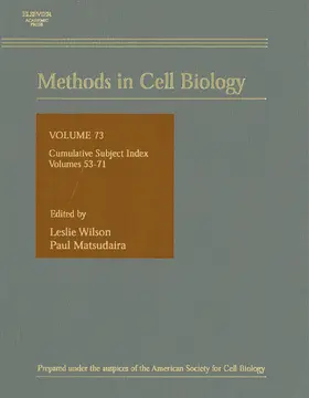  Cumulative Index, Volumes | Buch |  Sack Fachmedien