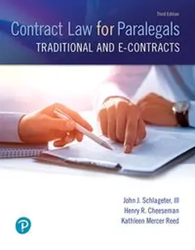 Cheeseman / Schlageter III / Reed |  Contract Law for Paralegals: Traditional and e-Contracts | Buch |  Sack Fachmedien