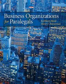 Reed / Cheeseman / Schlageter III |  Business Organizations for Paralegals | Buch |  Sack Fachmedien