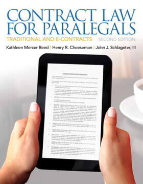 Reed / Cheeseman / Schlageter III |  Contract Law for Paralegals | Buch |  Sack Fachmedien
