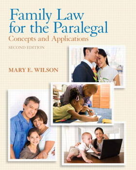 Wilson |  Family Law for the Paralegal: Concepts and Applications | Buch |  Sack Fachmedien