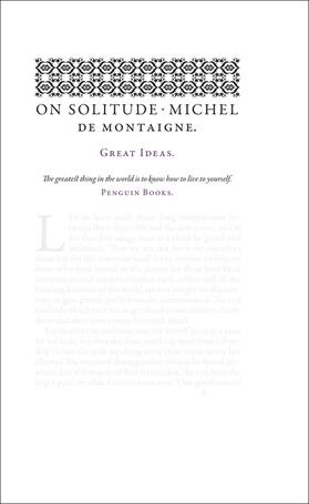 Montaigne |  On Solitude | Buch |  Sack Fachmedien