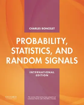 Boncelet |  Probability, Statistics, and Random Signals | Buch |  Sack Fachmedien