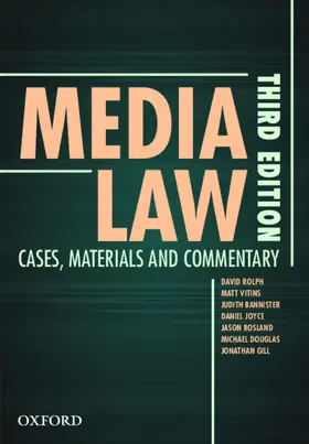 Rolph / Vitins / Bannister |  Media Law | Buch |  Sack Fachmedien