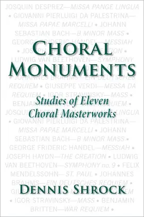 Shrock |  Choral Monuments | Buch |  Sack Fachmedien