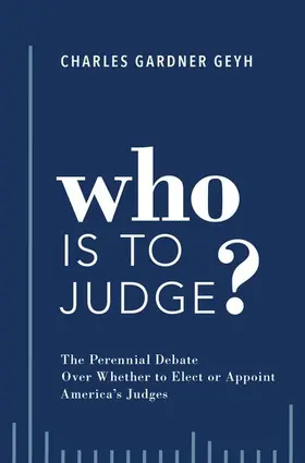 Geyh |  Who Is to Judge? | Buch |  Sack Fachmedien