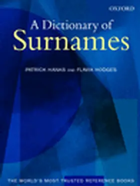 Hanks / Hodges |  A Dictionary of Surnames | Buch |  Sack Fachmedien