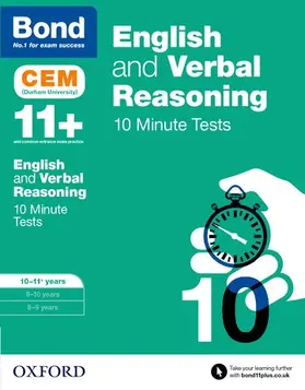 Hughes |  English & Verbal Reasoning: Bond 11+ CEM 10 Minute Tests: Ready for the 2025 Cambridge Select Insight exam | Buch |  Sack Fachmedien