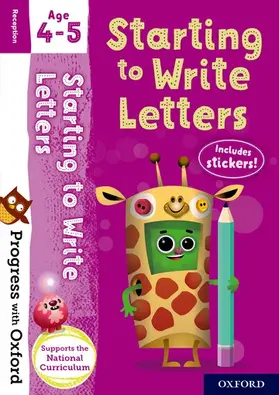 Snashall |  Progress with Oxford: Starting to Write Letters Age 4-5 | Buch |  Sack Fachmedien