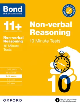 Primrose |  Bond 11+ 10 Minute Tests Non-verbal Reasoning 9-10 years: For 11+ GL assessment and Entrance Exams | Buch |  Sack Fachmedien