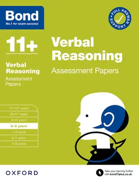 Down |  Bond 11+ Verbal Reasoning Assessment Papers 8-9 years (for GL Assessment & other 11 plus exams) | Buch |  Sack Fachmedien