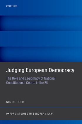 de Boer | Judging European Democracy | Buch | 978-0-19-284523-8 | sack.de