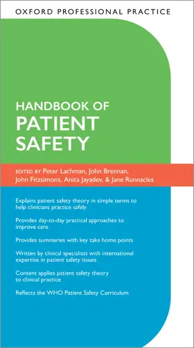 Lachman / Runnacles / Jayadev |  Oxford Professional Practice: Handbook of Patient Safety | Buch |  Sack Fachmedien