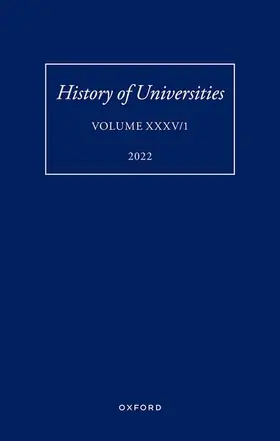 Darwall-Smith / Horden / Feingold |  History of Universities: Volume XXXV / 1 | Buch |  Sack Fachmedien