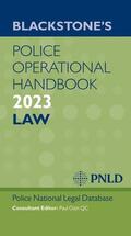 PNLD |  Blackstone's Police Operational Handbook 2023 | Buch |  Sack Fachmedien