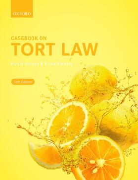 Rackley / Horsey | Casebook on Tort Law | Buch | 978-0-19-289365-9 | sack.de