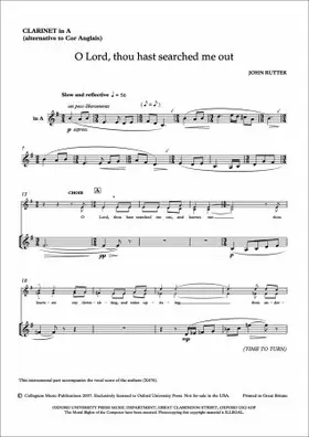 Rutter |  O Lord, thou hast searched me out | Buch |  Sack Fachmedien