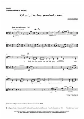 Rutter |  O Lord, thou hast searched me out | Buch |  Sack Fachmedien